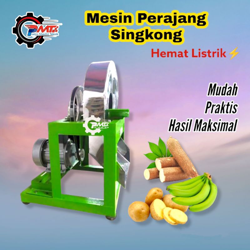 Mesin Rajang Iris Keripik Singkong Kentang - Alat Potong Perajang Singkong Pare