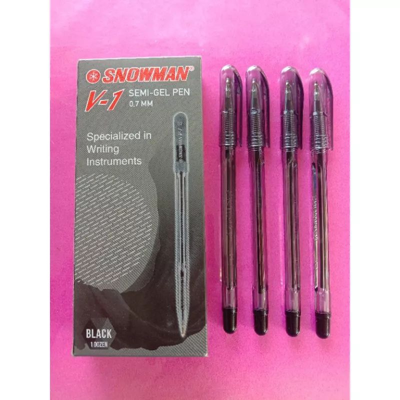 

Bolpoin Snowman (2 pcs) // Hitam dan Rainbow Murah