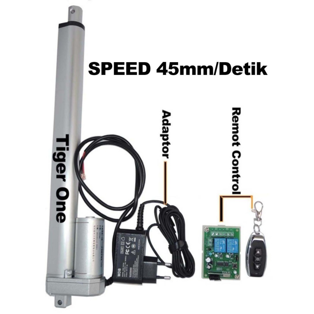 Kumau Aktuator, Actuator 12V Linear Aktuator, Linear Actuator 30cm 200N