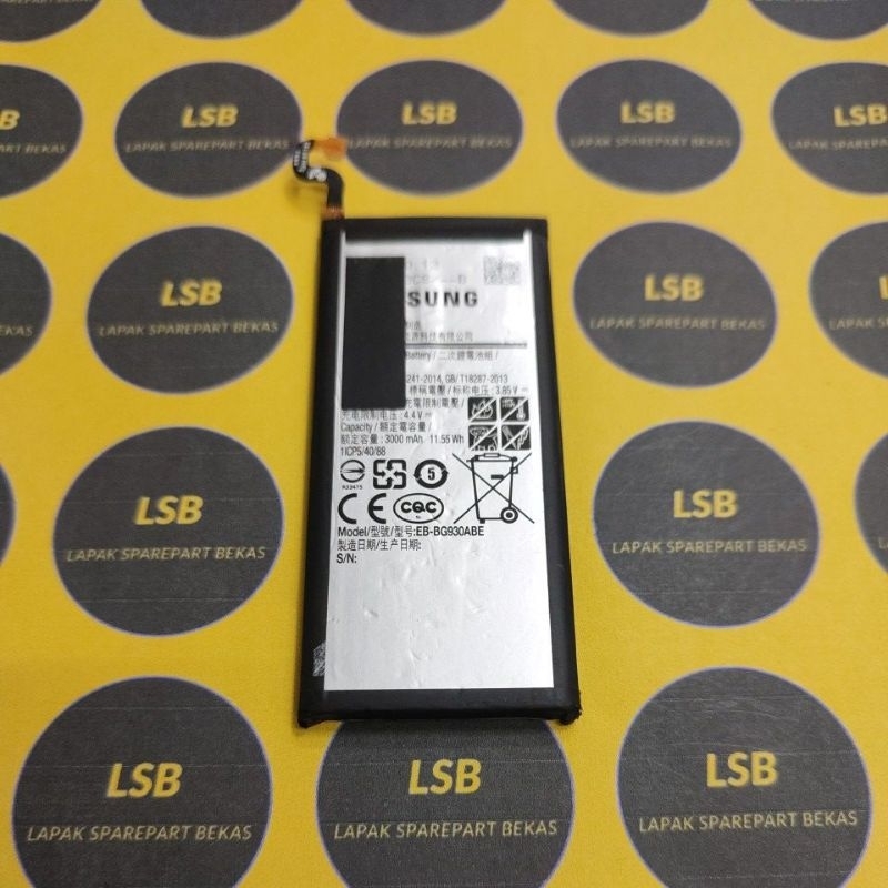 BATTERY BATRE SAMSUNG S7 FLAT G930FD EB-BG930ABE ORIGINAL BEKAS