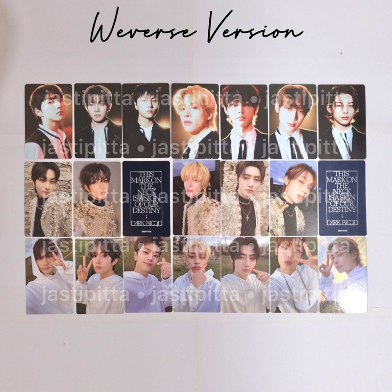 [READY] PC Photocard Official Enhypen Dark Blood - Weverse Ver (HOODIE / MV / CONCEPT)