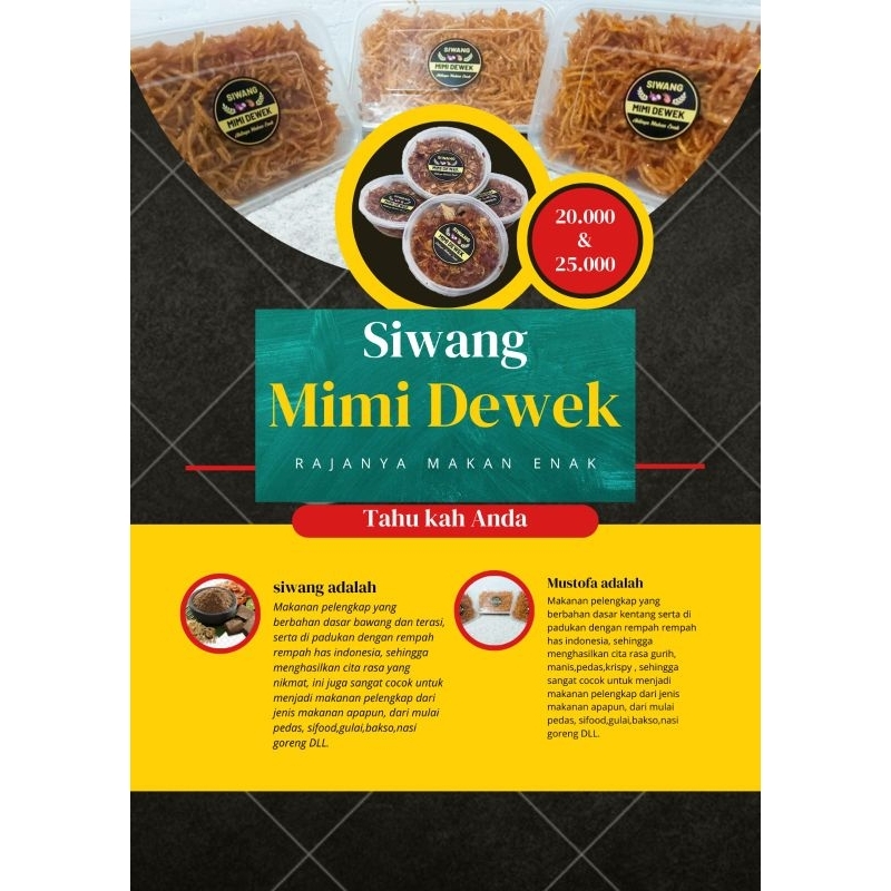 

SIWANG/TERASI BAWANG DAN MUSTOFA MIMI DEWEK