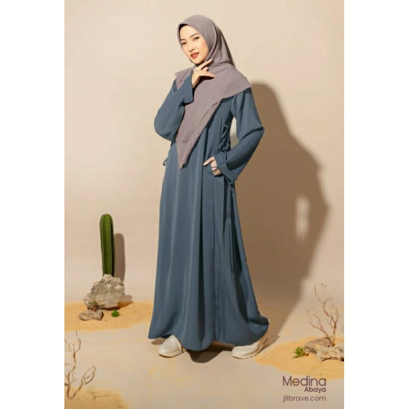 MEDINA ABAYA JILBRAVE | Abaya Polos Modern | Loose Dress