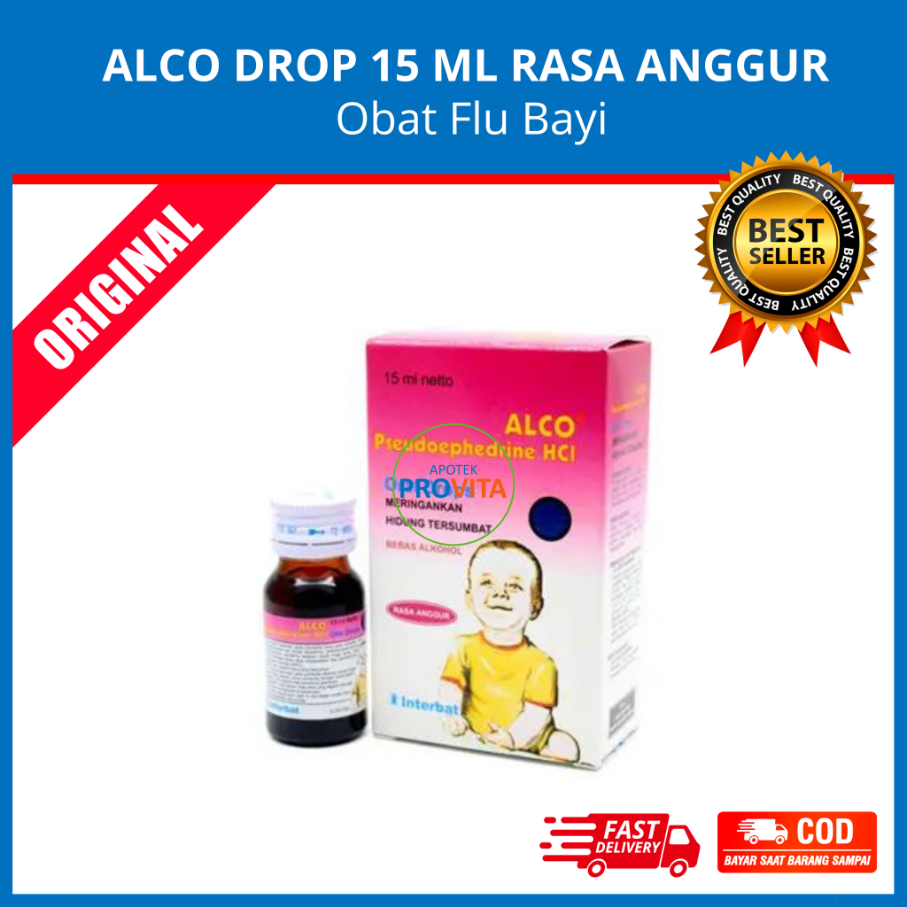 ALCO DROP 15 ML - Obat Pilek Flu Bayi