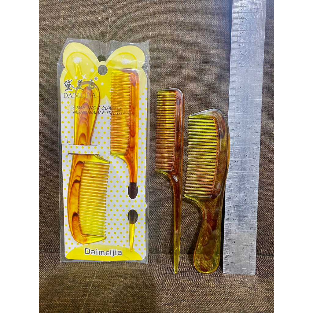 Sisir coklat bening / Sisir salon / SISIR GAGANG KECIL FULL MOTIF WARNA WARNI / SISIR RAMBUT 1 set i