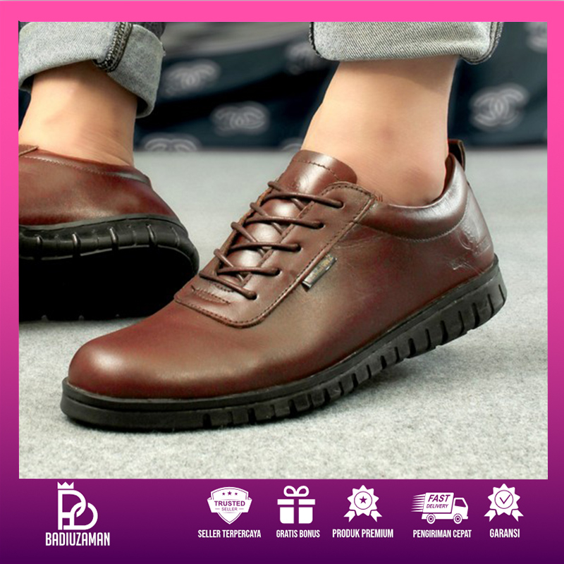 BDZ x UMB1 - SEPATU KERJA PRIA OXFORD KULIT - PANTOFEL LAMARAN FORMAL COWOK - LOW BOOTS KOREAN STYLE