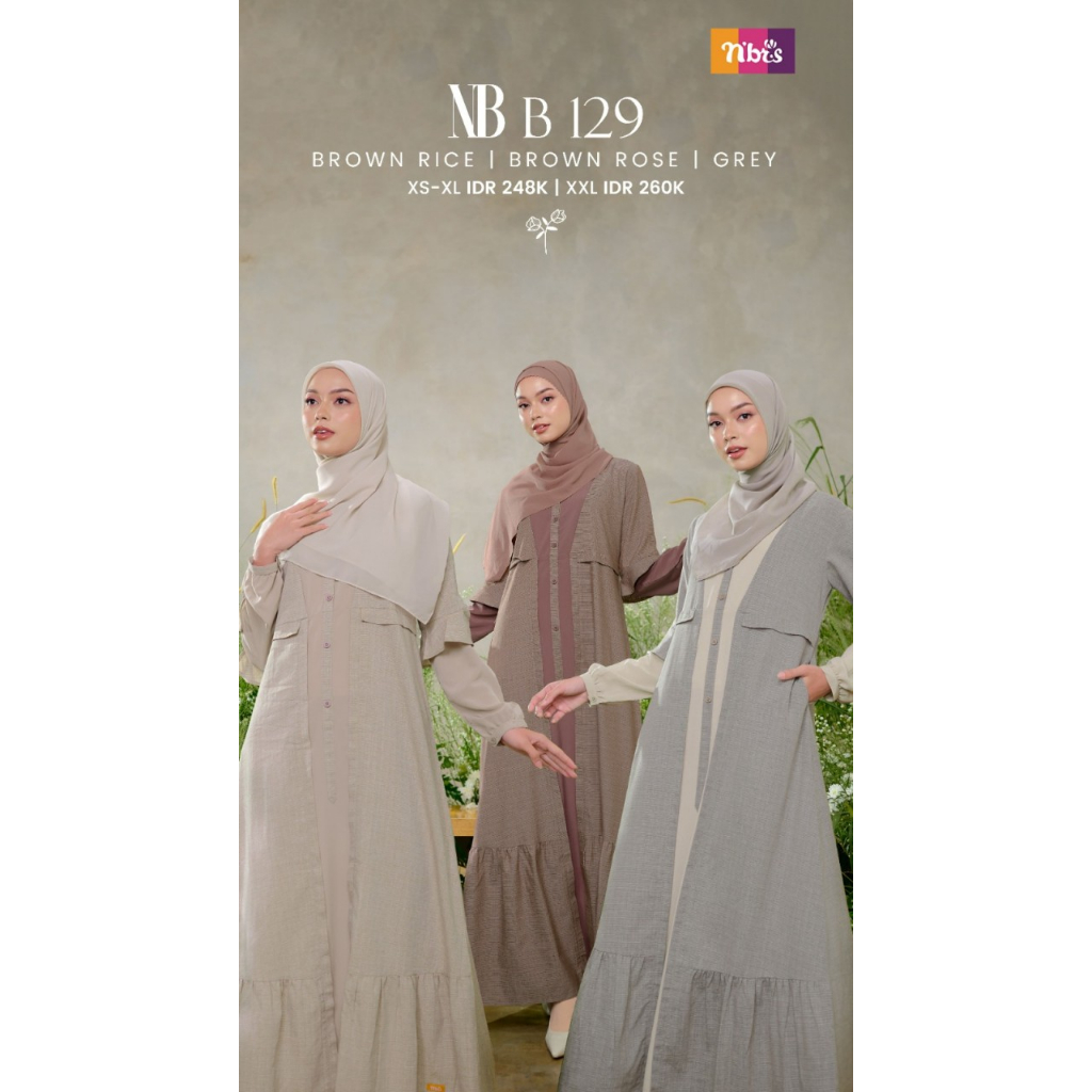 Gamis NB B129 Model Terbaru Nibras