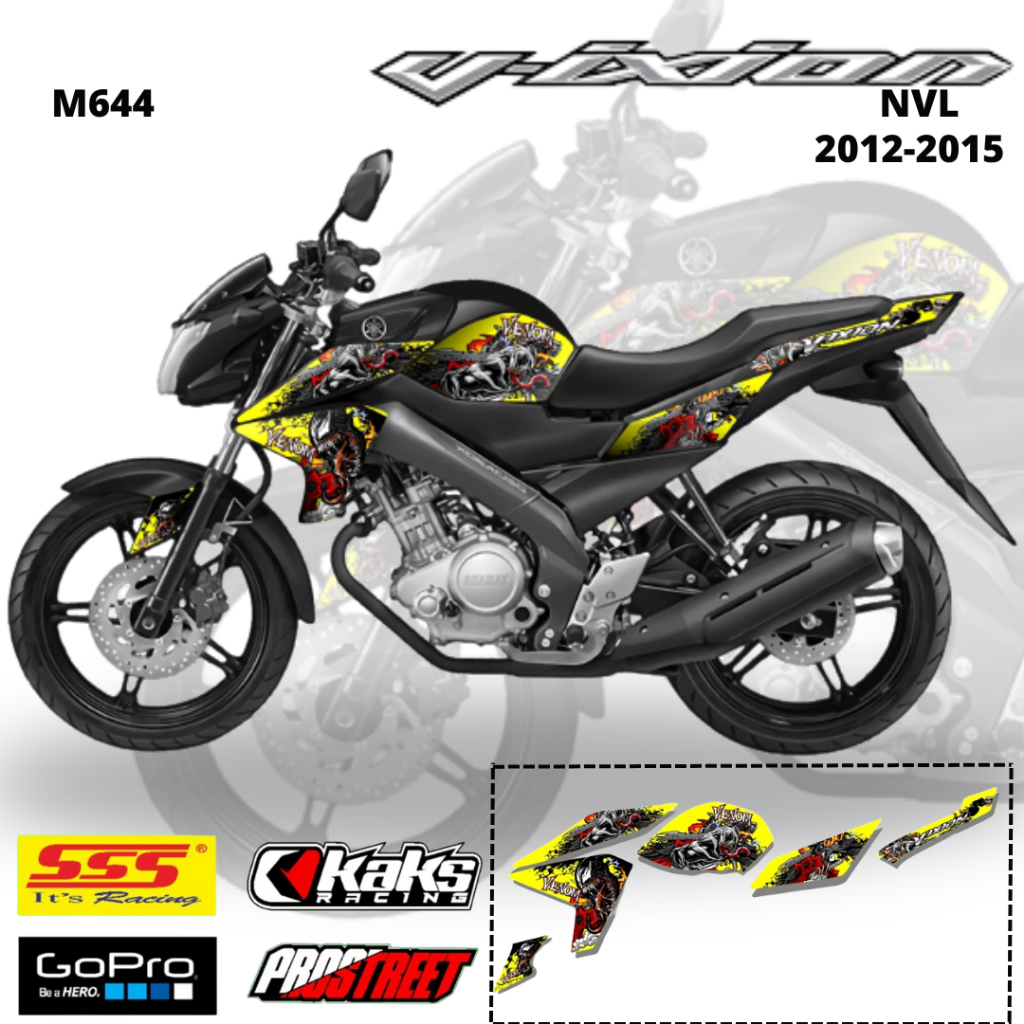 Lis Stiker Striping  M644 Tahun 2013 2014 2015 Pelindung Body List Sticker Aksesoris Variasi Modifik