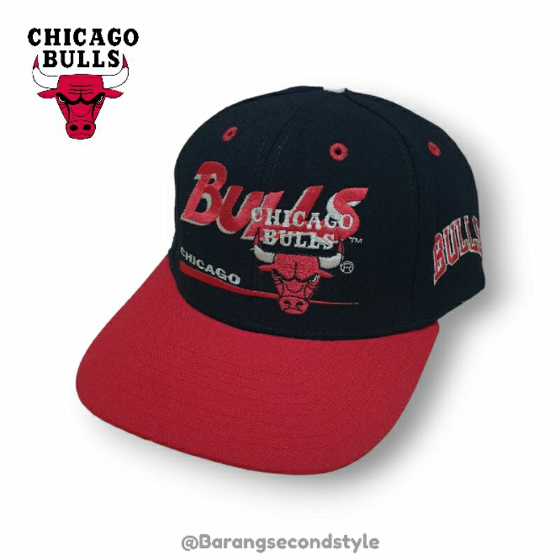 topi snapback vintage chicago bulls nba