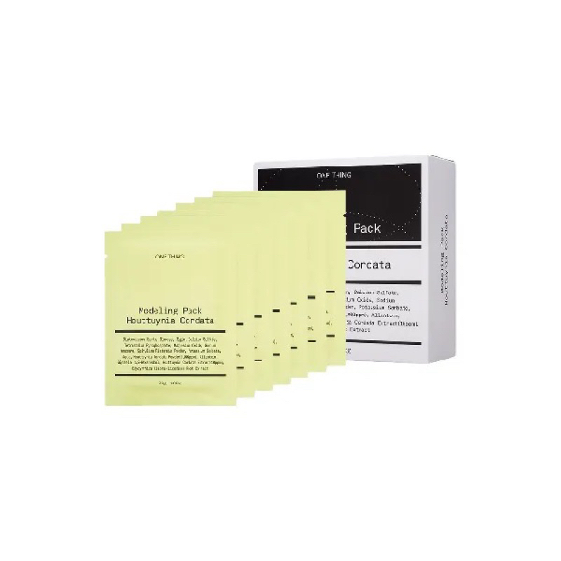 ONE THING Houttuynia Cordata Modeling pack 1set (7pcs) | Masker Wajah Peel Off - Calming, Soothing, 