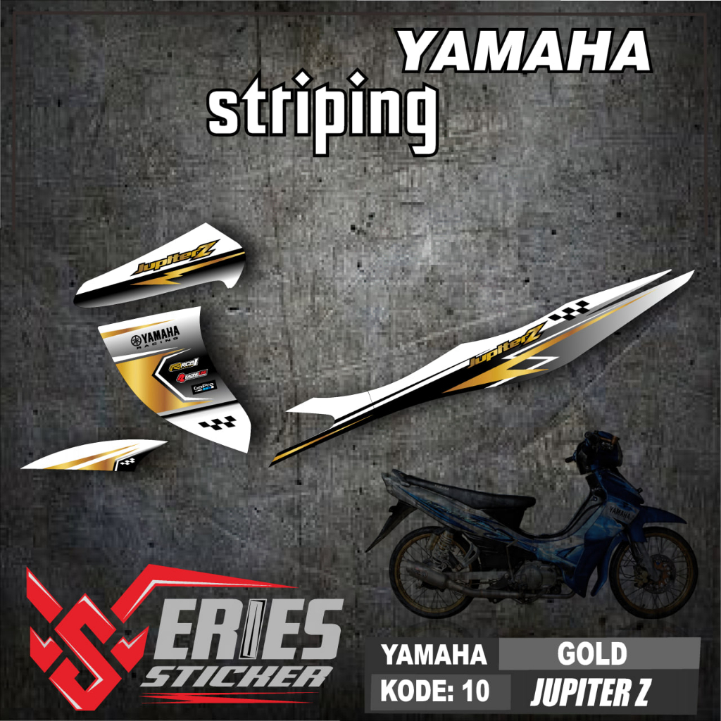 (cod) Sticker striping YAMAHA JUPITER Z BURHAN VARIASI MOTOR HOLOGRAM