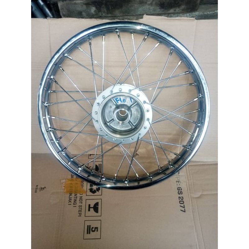 velg bagian belakang supra x 125,karisma tromol belakang baru original AHM jari jari baru cuma ring 