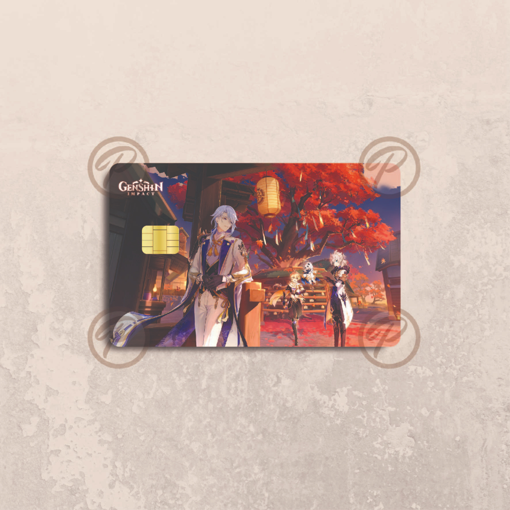 

C44 - GENSHIN IMPACT - Card Cover Skin Sticker - PLIATA Stiker Kartu ATM, E-Money, E-Toll