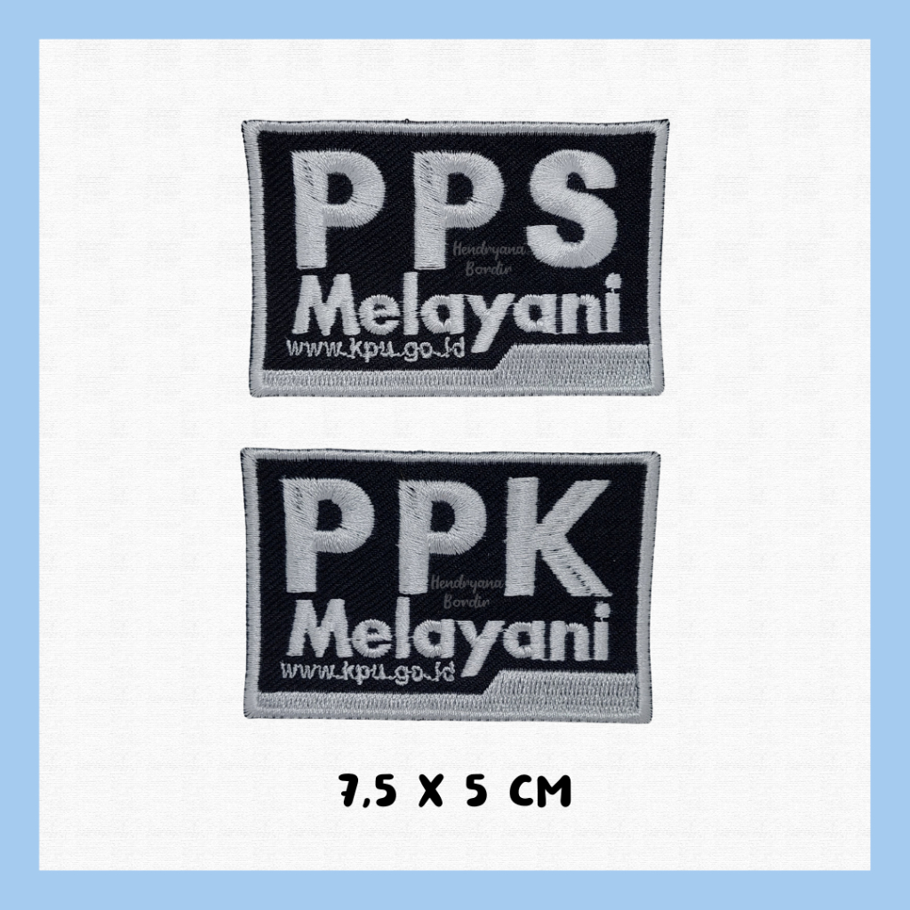 Bordir Logo KPU PPK PPS KPU Pemilu Melayani Hitam