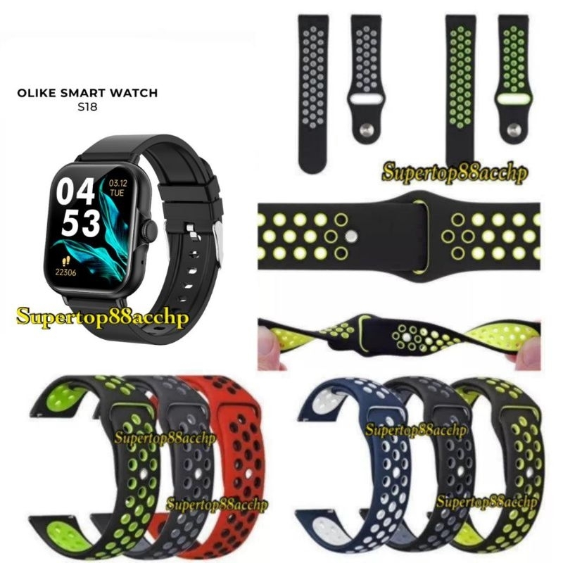 Strap Sport Smartwatch Olike Fitnes Tracker S18 Silikon Silicone