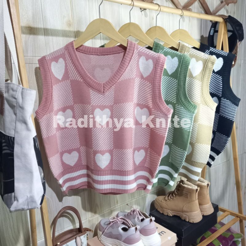 Rompi Love Heart-Rompi Vest Korea