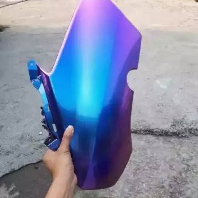 cat bunglon green blue violet 3 warna