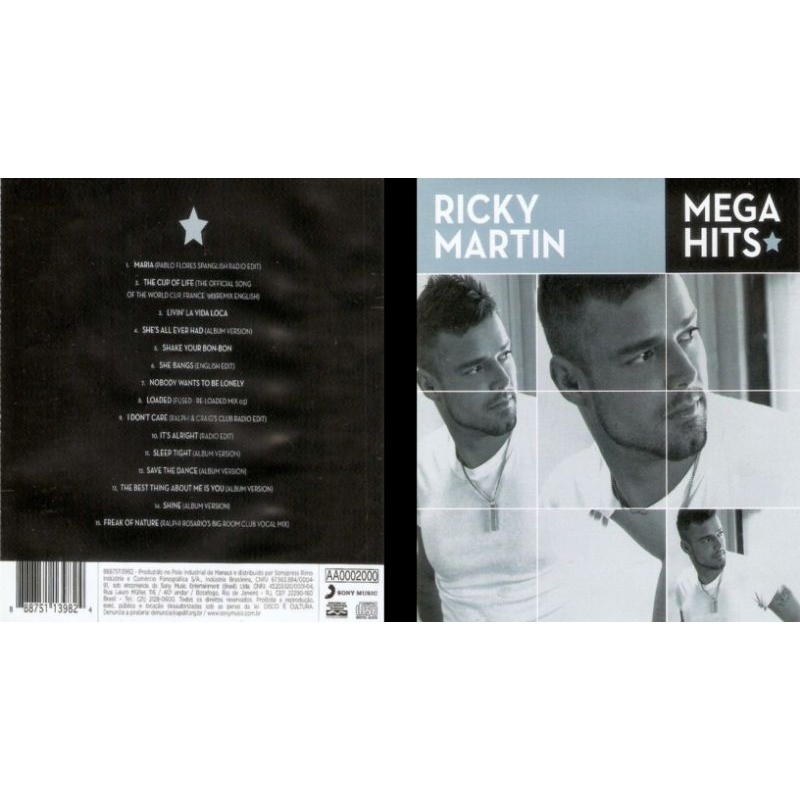 cd ricky martin album mega hits 2015