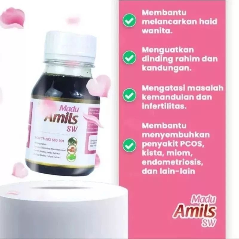 1 paket Amils madu penyubur kandungan suami istri promil