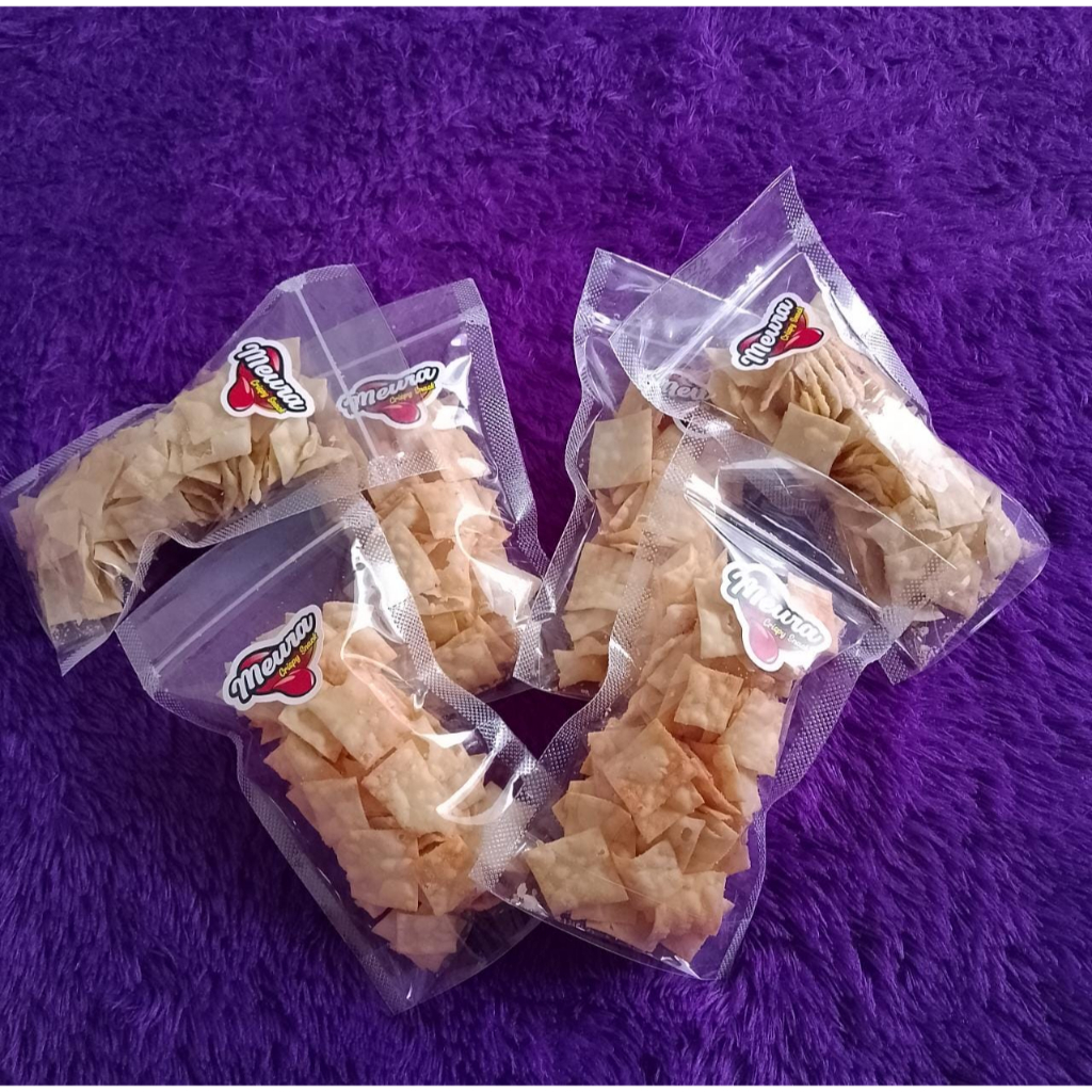 

Keripik pangsit Kulit Pangsit rasa ORIGINAL 100gr Gurih Renyah Cemilan Aneka Rasa Makanan Ringan