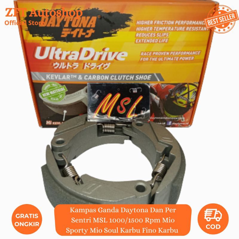Kampas Ganda Daytona Dan Per Sentri Otomatis MSL 1000/1500 Rpm Mio Sporty Soul GT Karbu Fino 110
