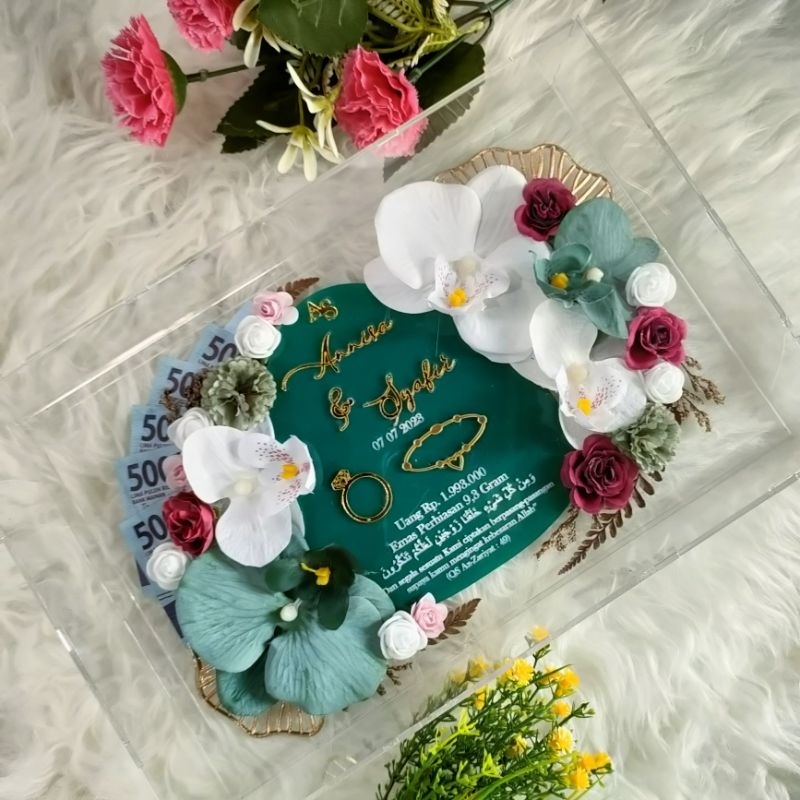 Mahar Double Akrilik Anggrek