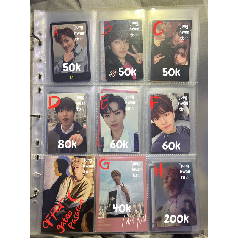 [bisa req live] stray kids pc photocard i.n jeongin changbin han jisung leeknow lino minho seungmin 