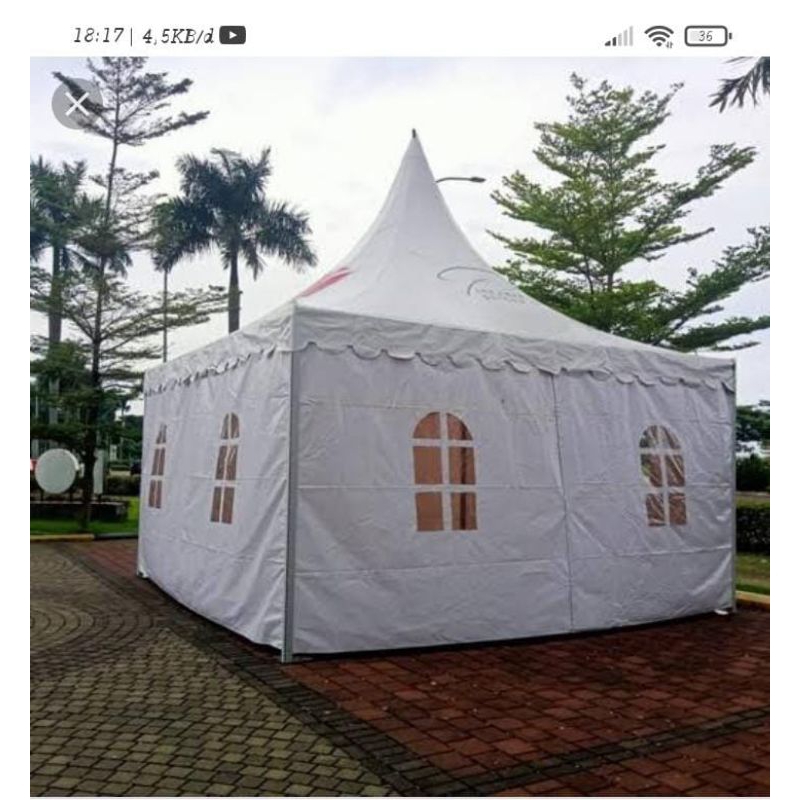 Sarnefil Tenda Pull Terpal putih 3x3