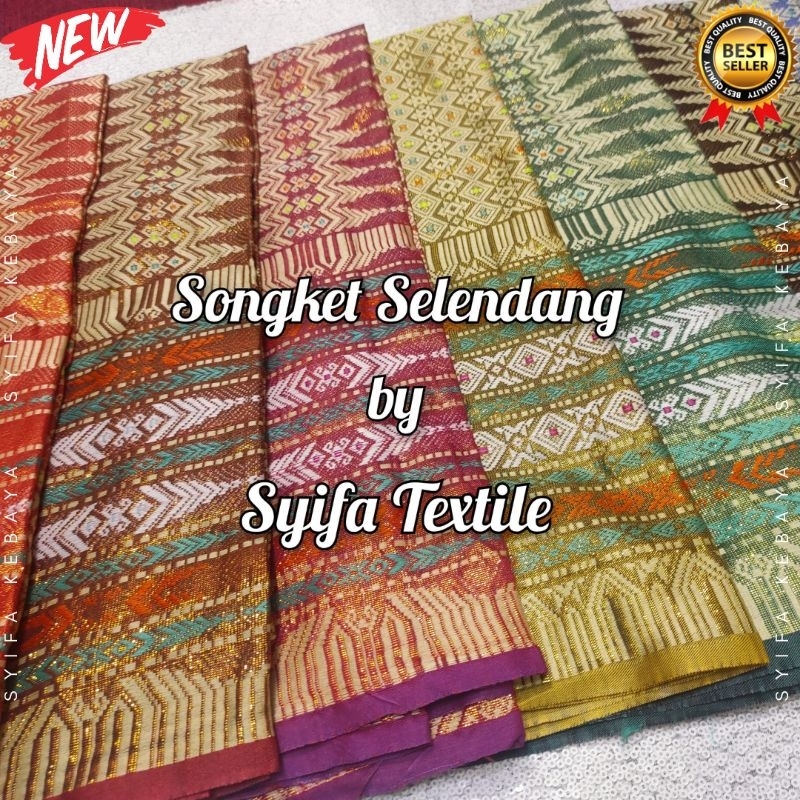 Prt Songket Selendang / Kain Songket dan Selendang Set / Songket Palembang / Songket / Kain Songket