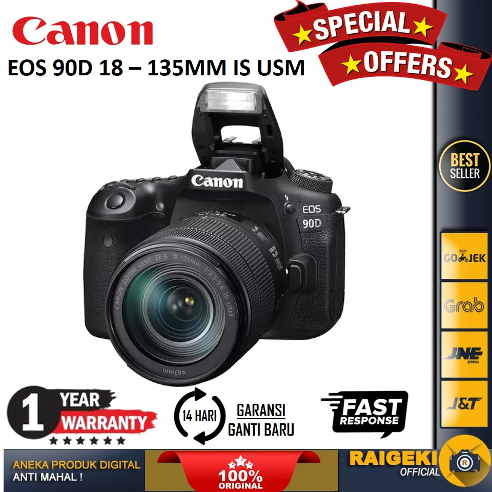 Canon EOS 90D 18-135MM IS USM - garansi Resmi