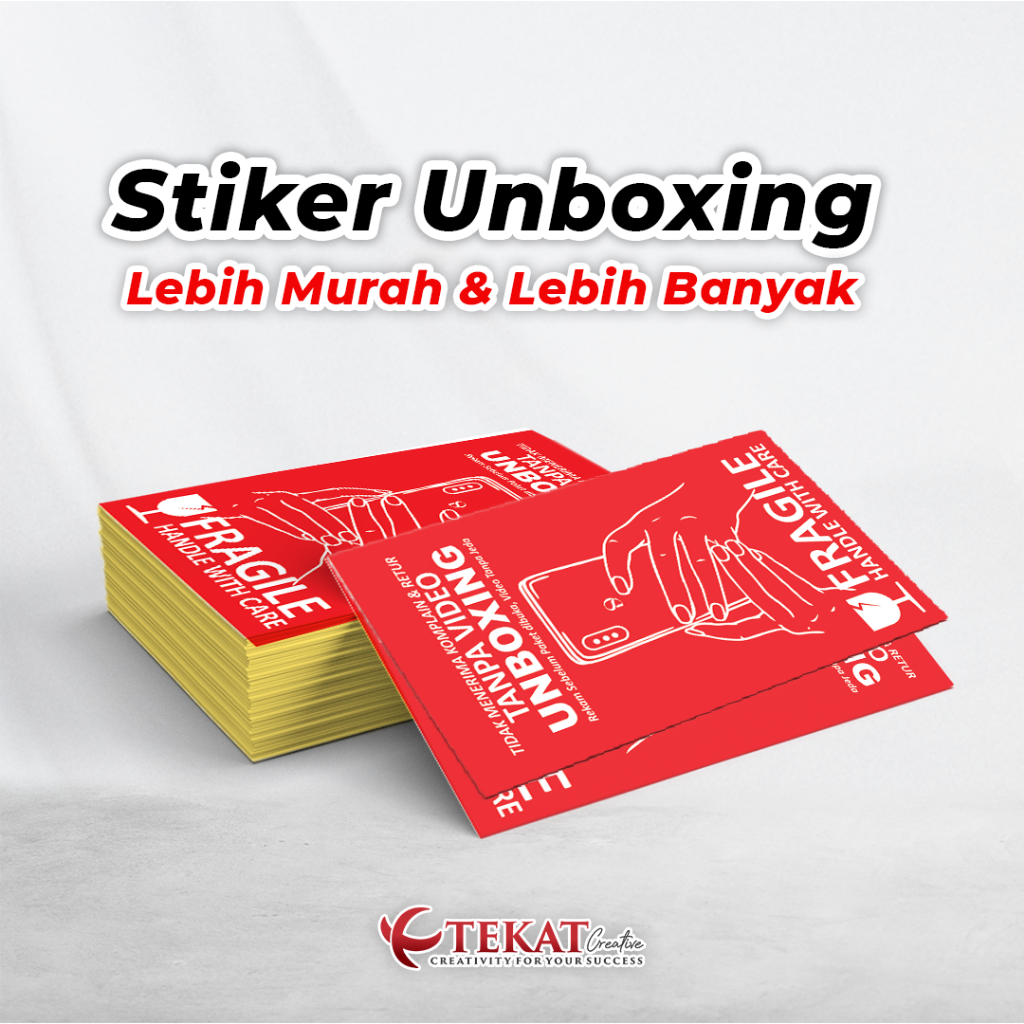 

50 PCS / 100 PCS / 500 PCS -Setiker Untuk kepentingan Online Shop - Stiker Unboxing - Stiker Segel