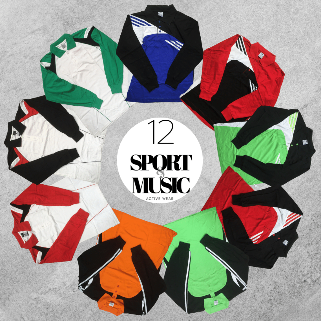 12SPORT - Kaos Polo Olahraga Lengan Panjang Baju Kerah Sport Katun 100%