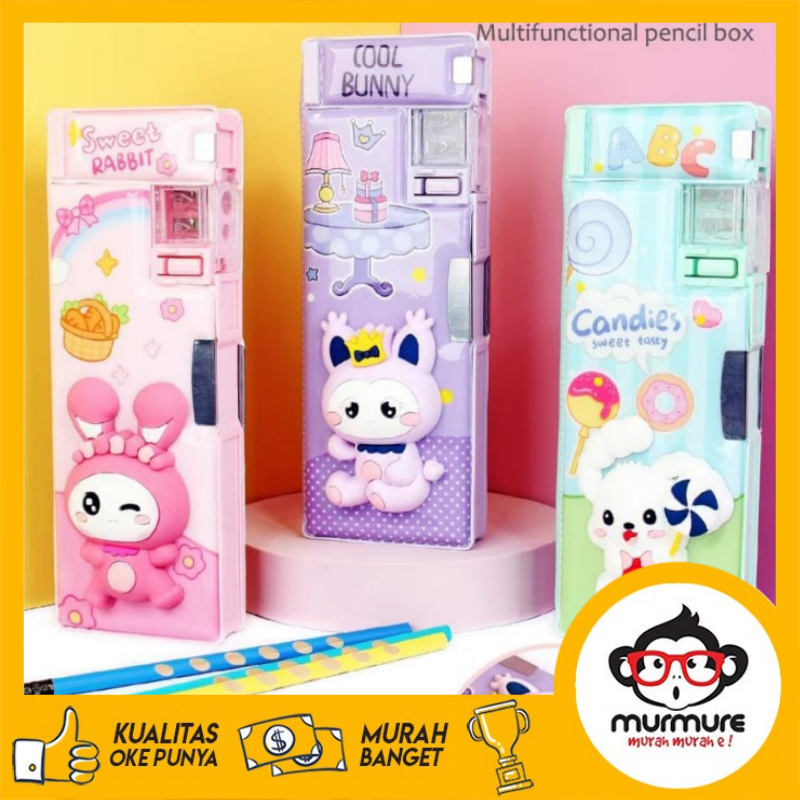 

MURMURE I KOTAK PENSIL TIMBUL 3 DIMENSI SQUISHY TRANSPARANT/PENCIL CASE MAGNET