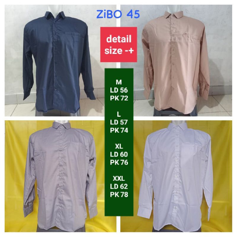 kemeja formal/ kemeja kantor/ kemeja model Gus Baha ZIBBO 45 XXL