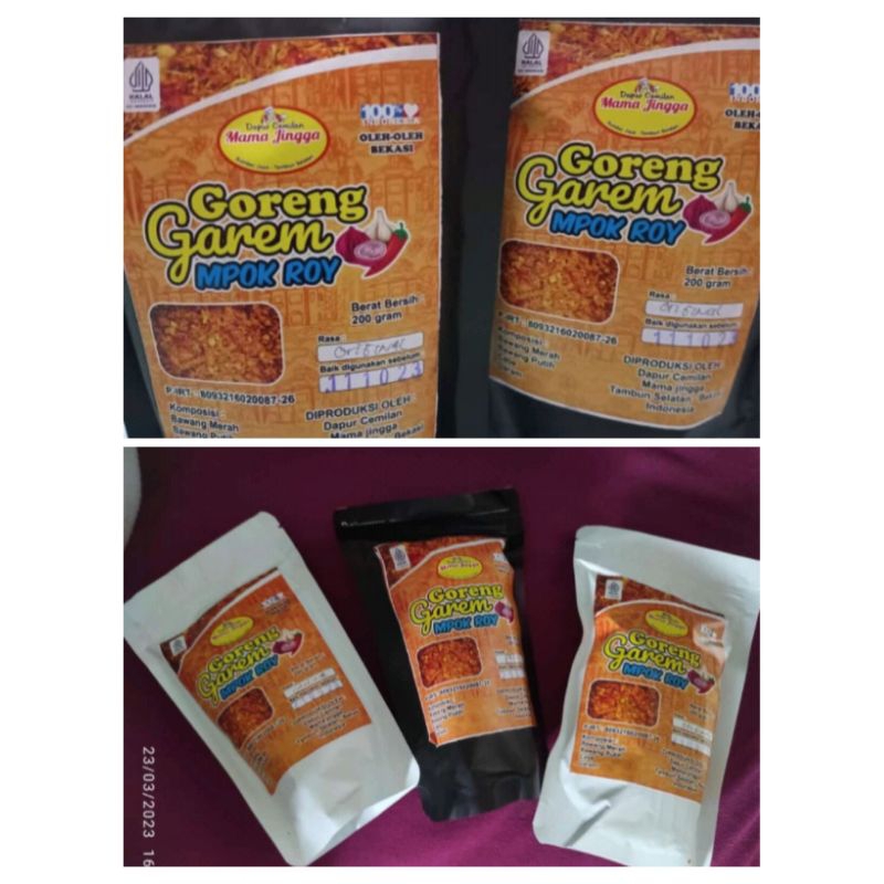 

Goreng Garem Mpok Roy kemasan.Pouch 100gram