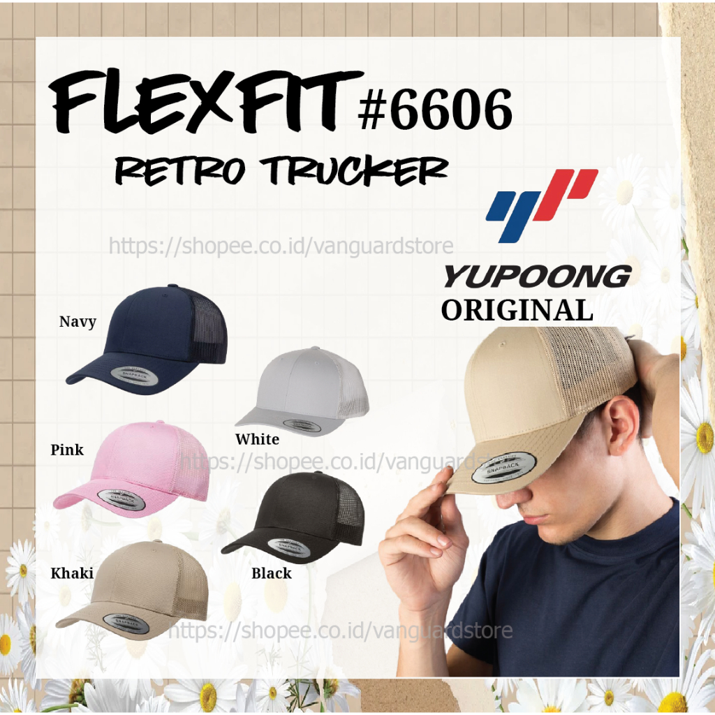 TOPI YUPOONG 6606 FLEXFIT RETRO TRUCKER ORIGINAL
