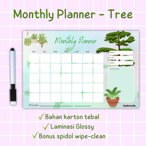

Montly Planner Poster / Poster Catatan Kegiatan Bulanan
