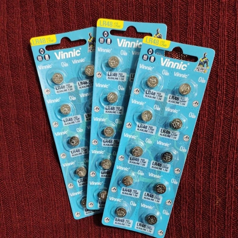 BATERAI Vinnic LR48 AG5 754 ORIGINAL baterai alat bantu pendengaran