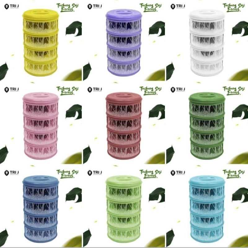 TUDUNG SAJI FOREST TRI J SUSUN 4 rak lauk tri j susun 4 rak makanan susun 4 tempat penyimpan makanan