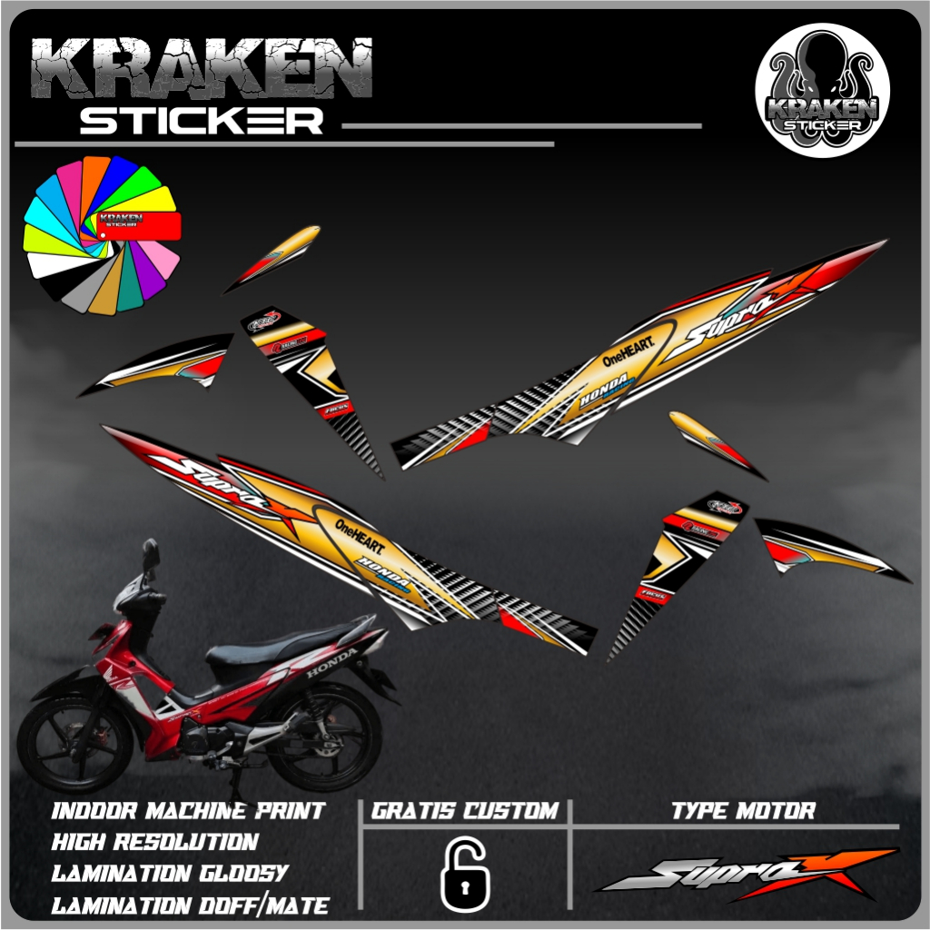 STRIPING SUPRA X 125 2008 STIKER SUPRA X 125 STICKER LIS LIST SUPRA X 125 2008 CODE 03
