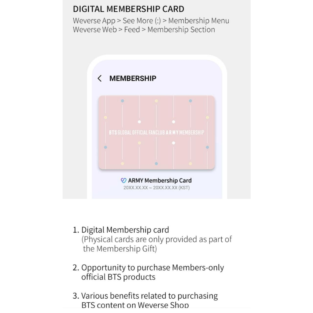 BTS Army Membership 2023 GIFT DIGITAL JASA CO MEMBERSHIP BTS