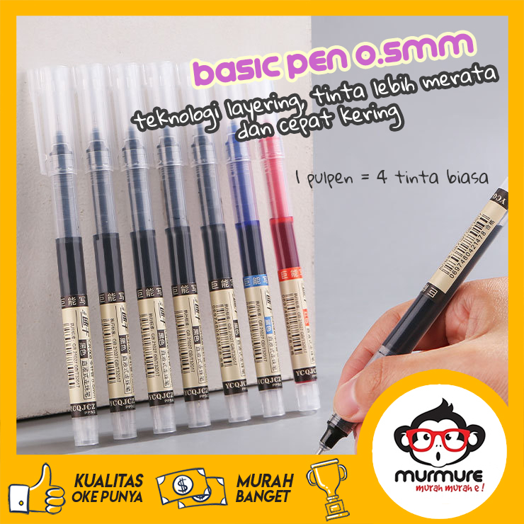 

MURMURE | PULPEN PENA ROLLER PEN GEL CEPAT KERING TIP MINI 0.5mm UJUNG JARUM NEEDLE