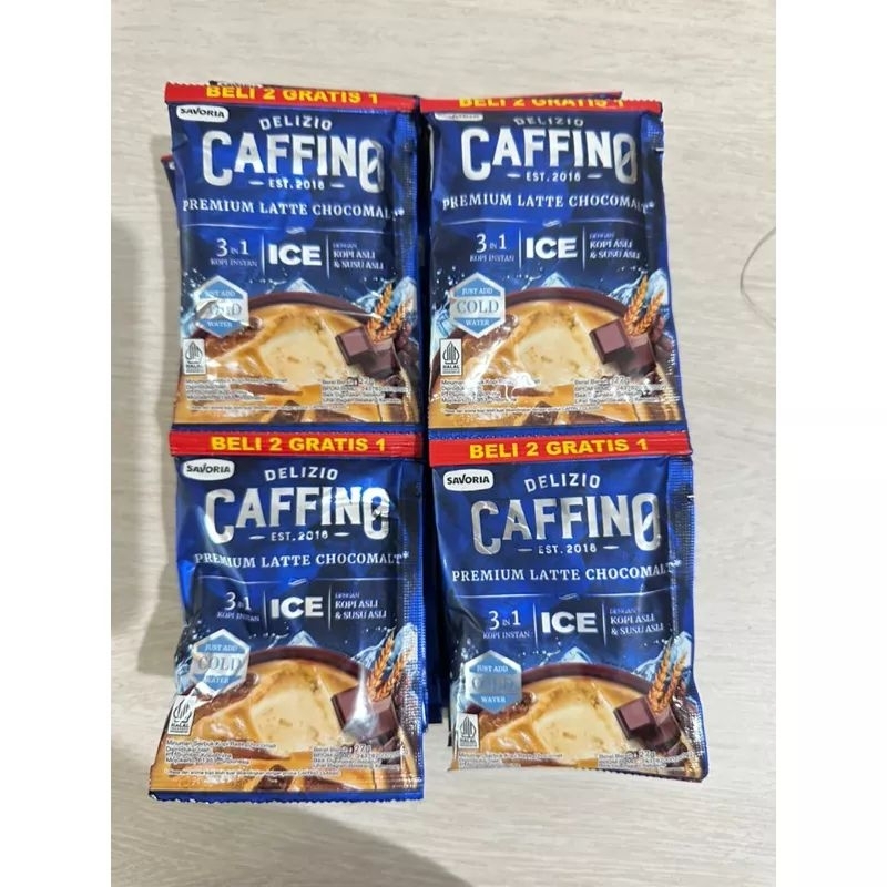 

191 - ( Ready stock ) Caffino ICE PREMIUM LATTE CHOCOMALT 1Renteng isi 15sachet