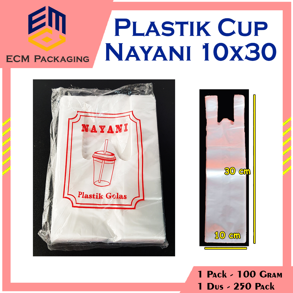 Plastik / KRESEK Cup 1 Gelas Putih Nayani