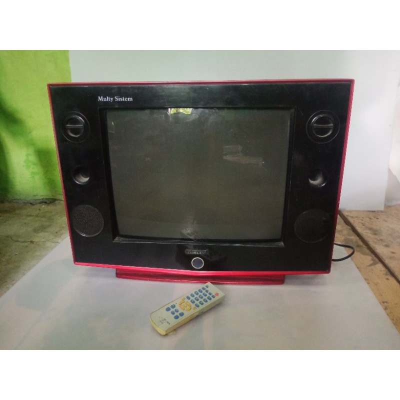 TV CRT Tabung 17" inci ,Cina Merk Giatex Analog Second