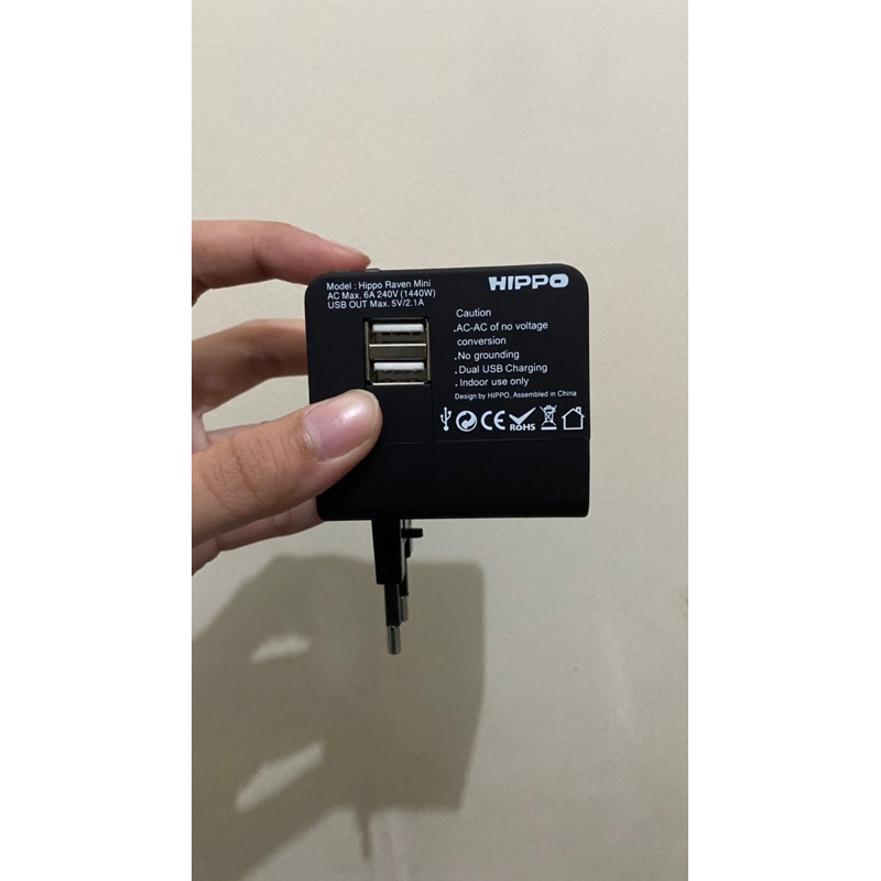Batok kepala charger adapter - Hippo raven mini (preloved)