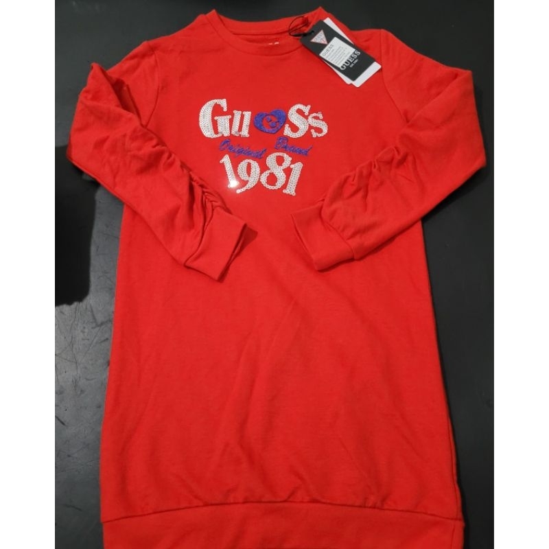 sweater dress anak perempuan guess original
