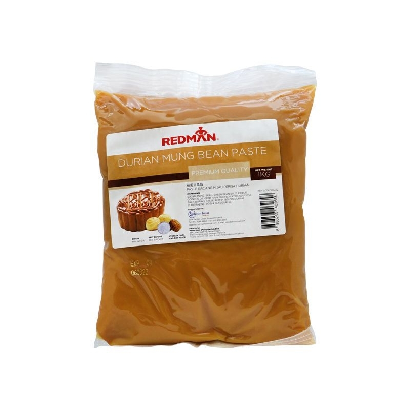 

Redman Durian Mung Bean Paste 1Kg Pasta Kacang Hijau Mungbean Mooncake