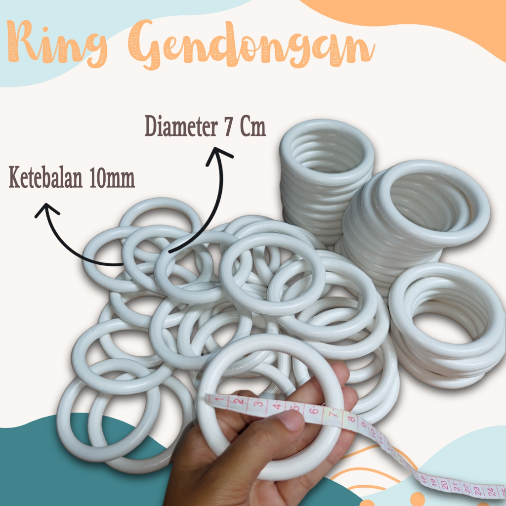 RING GENDONGAN TANPA CELAH 2 PCS DIAMETER 7 CM
