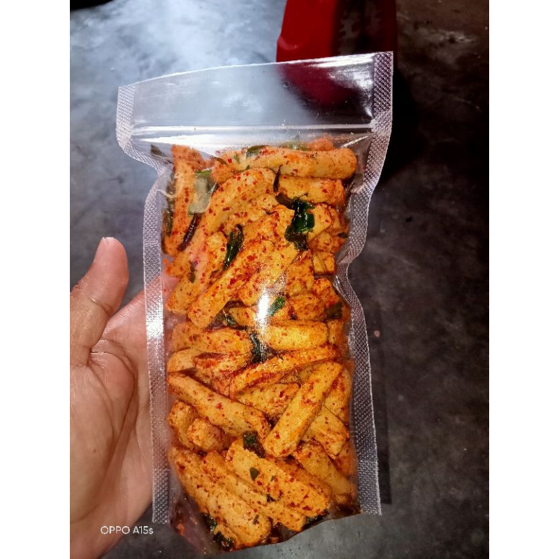 

basreng stik pedas daun jeruk kemasan 100gr